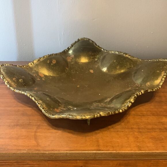 Vintage Mid Century Brass Bubble Tray - Picture 6 of 8